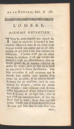 Dixieme entretien. L'ombre.