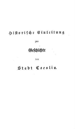Historische Einleitung
