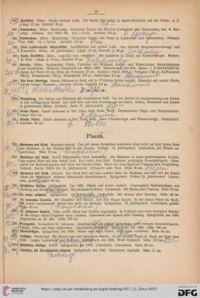 Plastik (Nr. 392-451)