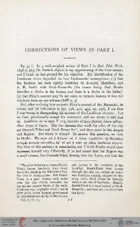 Corrections of views in part I