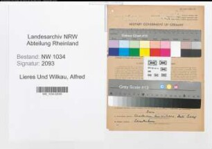 Entnazifizierung Alfred Von Lieres Und Wilkau , geb. 04.03.1879 (Oberst)