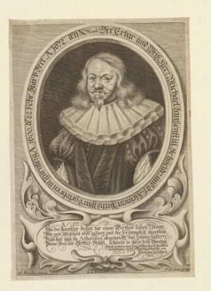Michael Lanßenstill (= Lantzenstiel), Schneider und des Kleinern Rats; geb. 22. Februar 1600; gest. 2. November 1672
