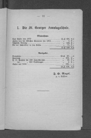 1. Die St. Georger Sonntagsschule.