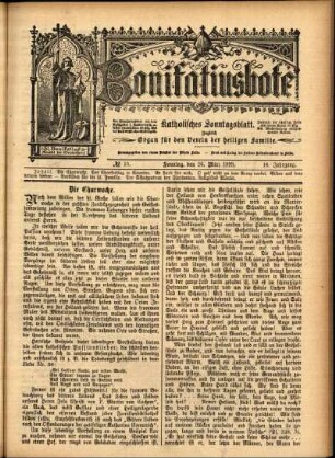 Erste Ausgabe vom Sonntag, den 26. März 1899.