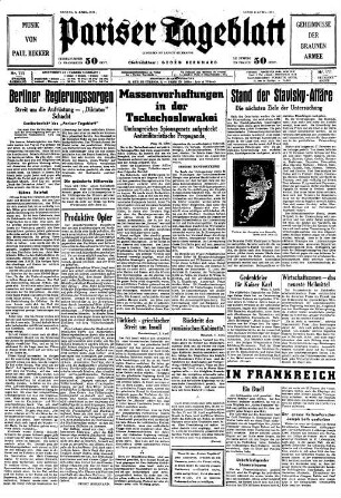 Pariser Tageblatt : le quotidien de Paris en langue allemande