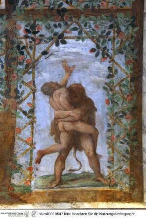 Die Taten des Herkules & Laubengang mit Tieren, Herkules und Antäus