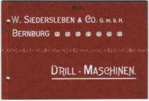 Katalog über Drillmaschinen