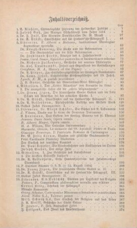 III-IV Inhaltsverzeichnis