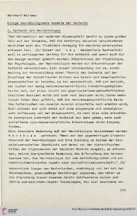 3: Einige neurobiologische Aspekte der Ästhetik