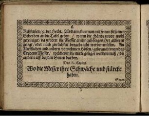 Das IV. Capitel. Wo die Messer ihre Schwäche und stärcke haben