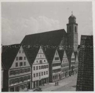 Dinkelsbühl, Rothenburger Straße und Kirche St. Georg