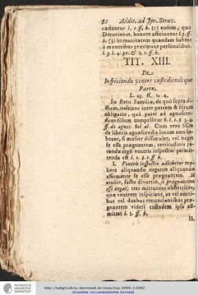 LIB. I. TIT. XIII. De Inspiciendo ventre cuftodiendoque Partu