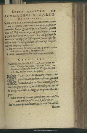 Caput XII. Propertius non semel inlustratus. Componere pacem