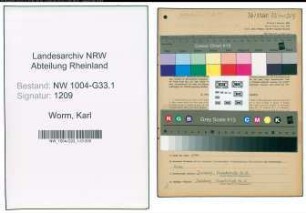 Entnazifizierung Karl Worm , geb. 31.12.1900 (Lehrer)