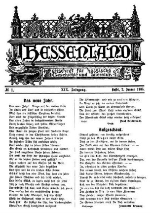 No. 1, 2. Januar 1905