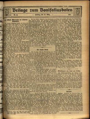 Zweite Ausgabe vom Sonntag, den 23. März 1913.