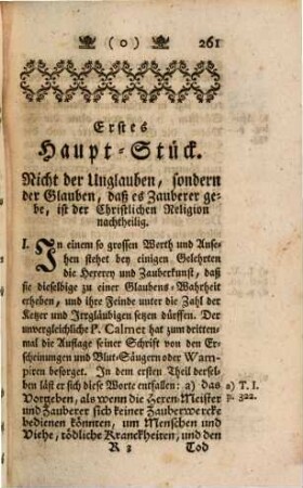 Zweyter Theil Die Widerlegung Der aus der Göttlichen Schrift neuen und alten Bundes, aus den H.H. Vätern, Concilien, Kirchen-Gebräuchen, ... Schriftstellern u.d.g. gezogenen Beweis-Gründen, daß es Hexerey oder Zauberkunst gebe