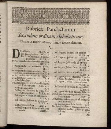 Rubricae pandectarum ...