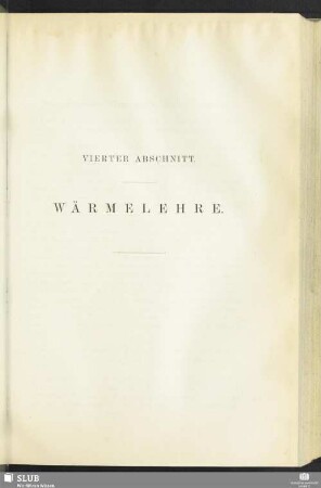 Vierter Abschnitt. Wärmelehre