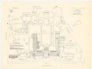 Evangelisches Diakonissenkrankenhaus Bethanien, Berlin-Kreuzberg Umbau. Hauptgebäude: Lageplan 1:500 (Lichtpause von Inv.Nr. 36523)