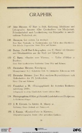Graphik (Nr. 147-182)