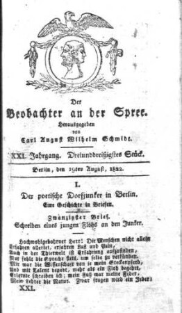 33. Stueck, 19. August 1822