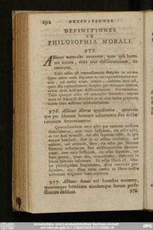 Definitiones Ex Philosophia Morali.