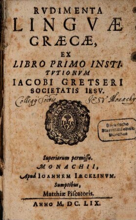 Rudimenta linguae graecae