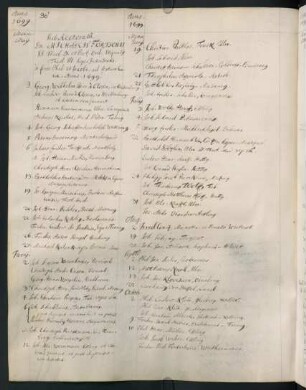 Sommerhalbjahr 1699. Rektorat Michael Förtsch/Foertsch