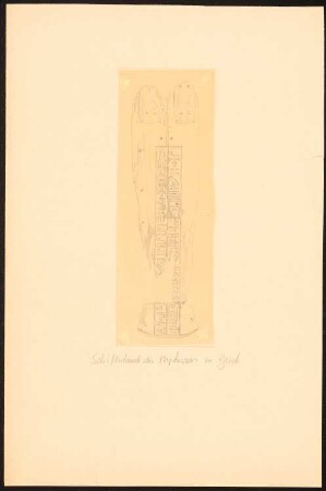 Schrifturkunde des Mykerinos, Gizeh: Ansicht Türsturz (Nach- oder Durchzeichnung)