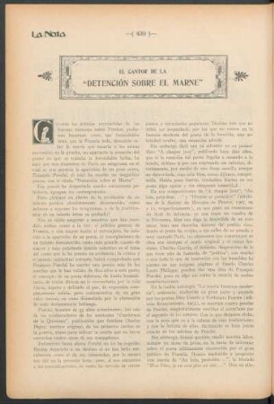 El cantor de la "Detención sobre el Marne"