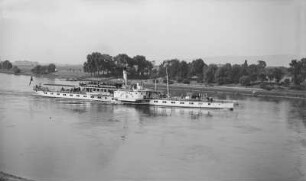 Personen-Seitenraddampfer "Meissen" (1885, Werft Blasewitz) an der Wesenitz-Mündung bei Pratzschwitz