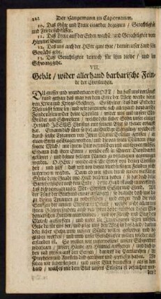 VII. Gebät/ wider allerhand barbarische Feinde der Christenheit.