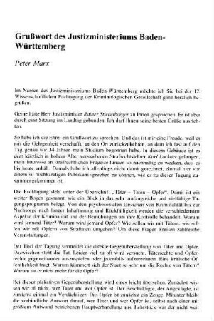 3-5, Grußwort des Justizministeriums Baden-Württemberg