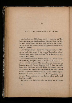 10. Wer nicht hören will — wird naß