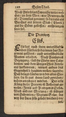 Die Provintz Elis