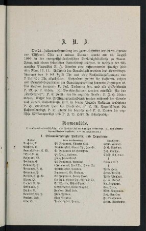 3-6, Einleitung; Namenliste