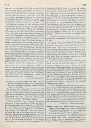 213-214 [Rezension] Thielscher, Paul, Unser Wissen um Jesus
