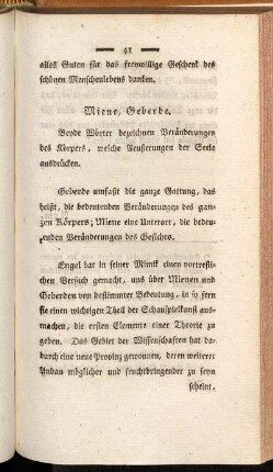 Miene, Geberde. - Arm, Dürftig.