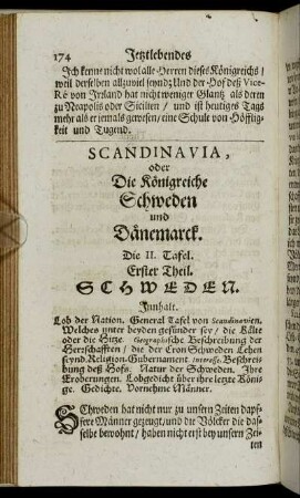 Erster Theil. Schweden.