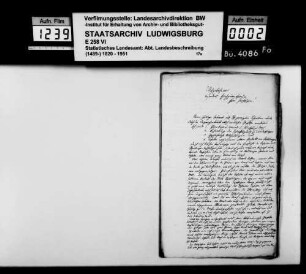 Antworten auf Nachfragen von Johann Daniel Georg Memminger zu Details der OAB