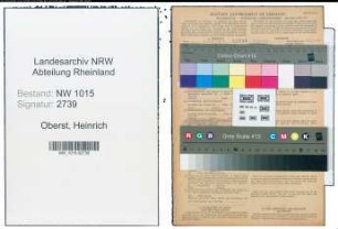 Entnazifizierung Heinrich Oberst , geb. 21.06.1890 (Lagerverwalter)