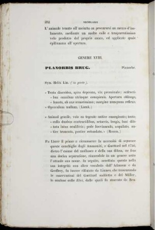 Genere XVIII. Planorbis Brug.