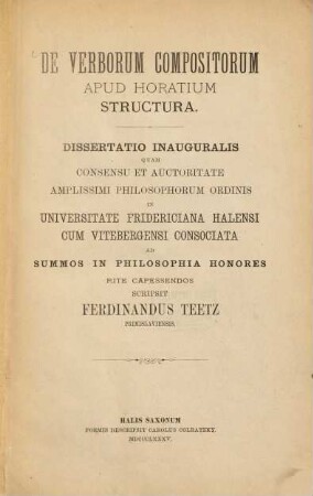 De verborum compositorum apud Horatium structura
