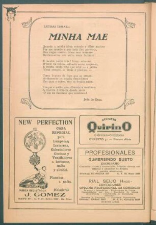 Letras irmãs : Minha mae
