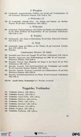 Teppiche, Verbinder (Nr. 741-838)