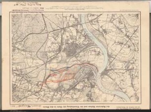Mündungsstrecke des Rhein-Herne-Kanals und Ruhrorter Hafen, Duisburg Schinkelwettbewerb 1907: Lageplan 1:35000