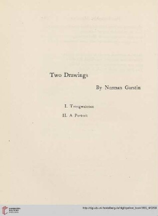 Plates: Two drawings by Norman Garstin