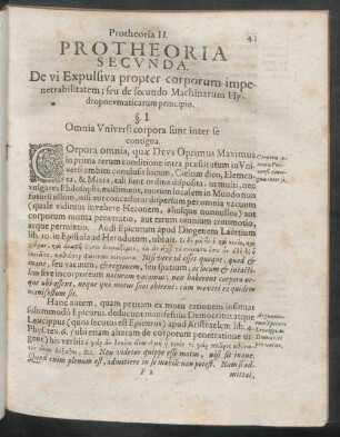 Protheoria Secunda.