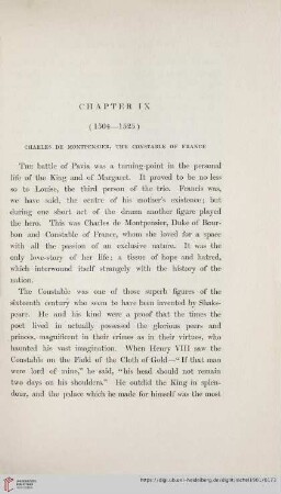 Chapter IX. Charles de Montpensier, the constable of France